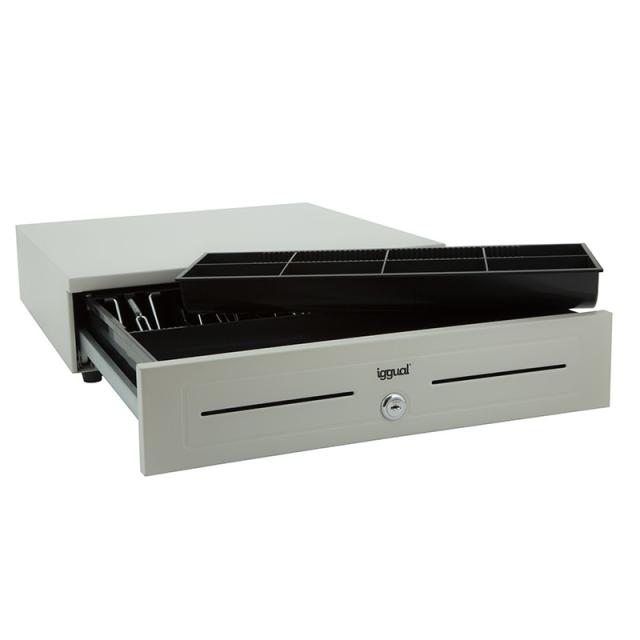 iggual - Cajón portamonedas IRON-10W 38cm 4+6 blanco