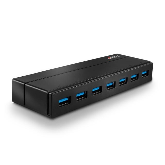 Lindy - 43228 hub de interfaz USB 3.2 Gen 1 (3.1 Gen 1) Type-A 5000 Mbit/s Negro