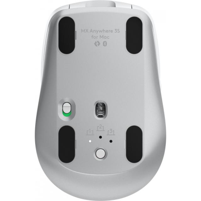 Logitech - MX Anywhere 3S for Mac ratón Oficina mano derecha RF Wireless + Bluetooth Laser 8000 DPI - 910-006946