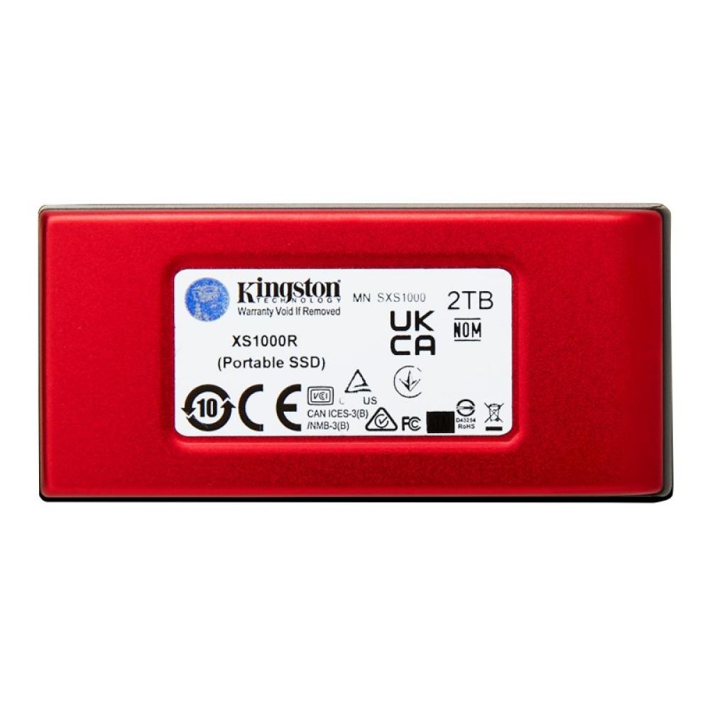 Kingston Technology - 2TB SSD externo XS1000 USB 3.2 Gen 2, Rojo