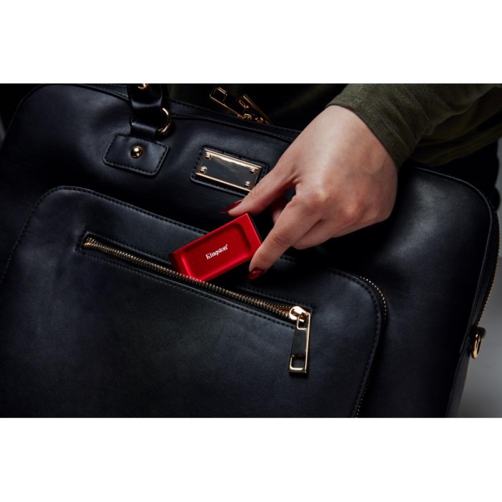 Kingston Technology - 2TB SSD externo XS1000 USB 3.2 Gen 2, Rojo