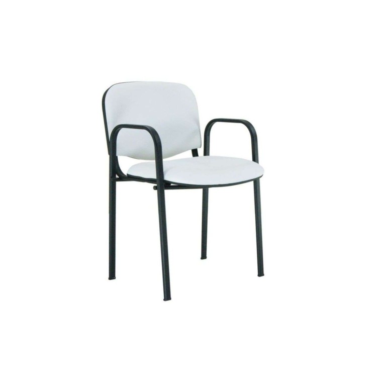 Silla Fissa Brazos Tapizada