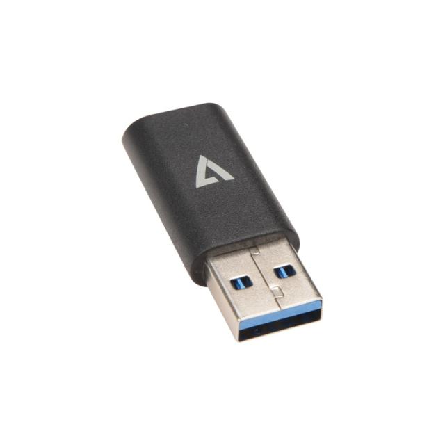 V7 - V7USB3AC cambiador de género para cable USB A USB C Negro