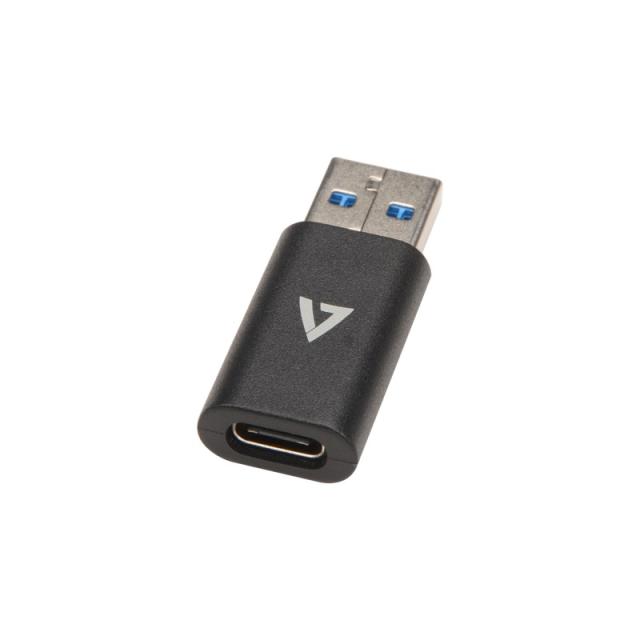 V7 - V7USB3AC cambiador de género para cable USB A USB C Negro