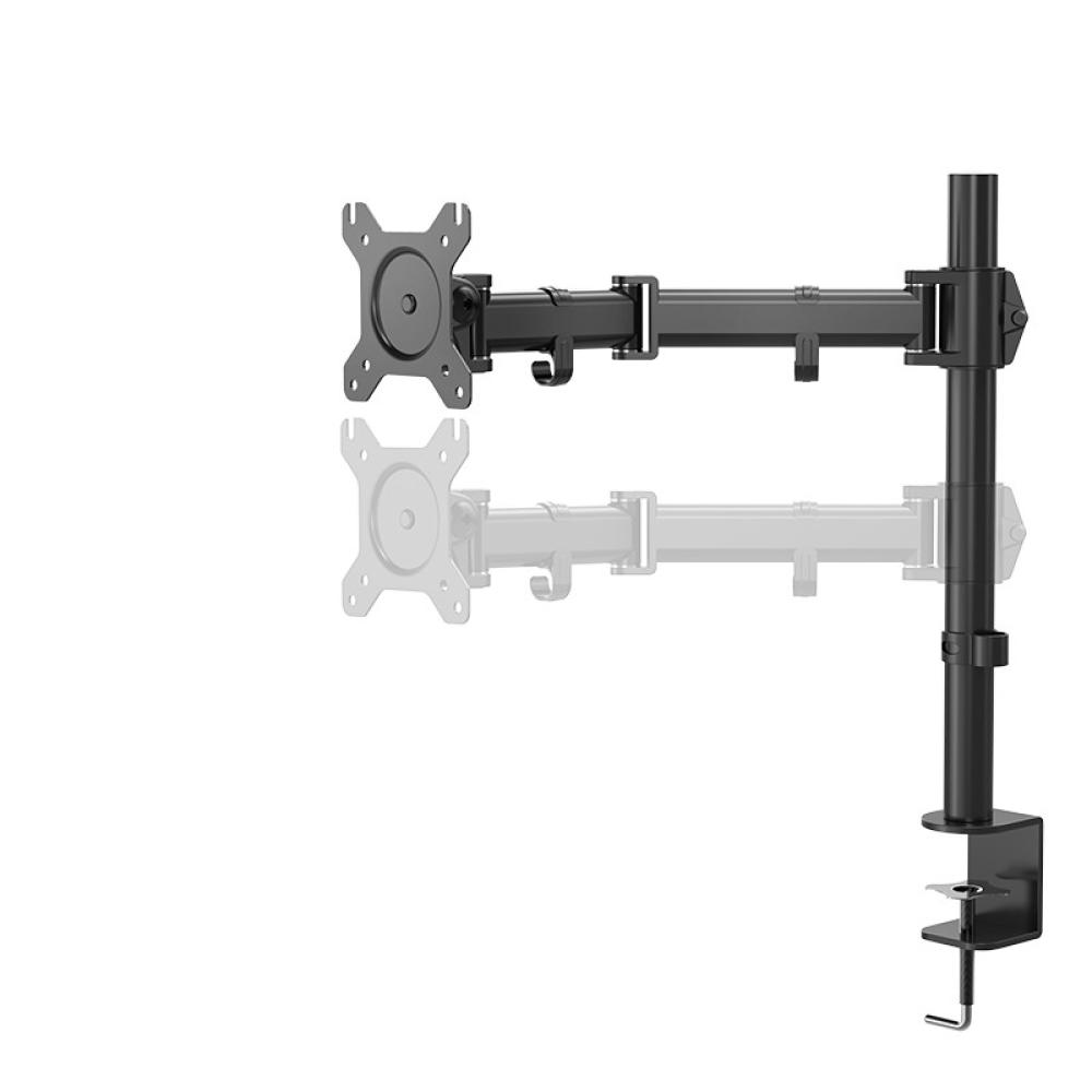 NOX - NXLITESNGLSTAND soporte para monitor 68,6 cm (27") Abrazadera Negro