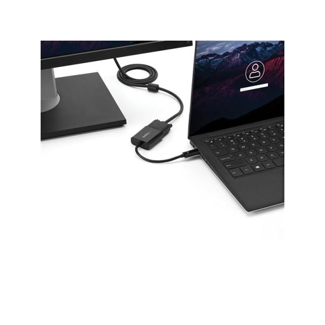 StarTech.com - Adaptador USB C a VGA - Negro - 1080p - Convertidor de Vídeo para su MacBook Pro - Dongle de Pantalla USB Tipo C