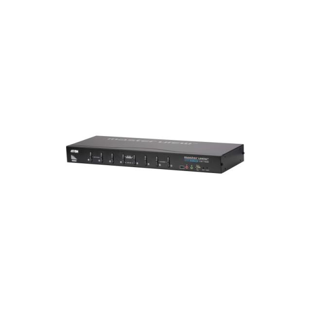 ATEN - ATEN SWITCH 8-PORT USB DVI KVM WITH USB PERIPHERAL SUPPORT, AUDIO AND BROADCAST MODE (CS1768-ATA-G)