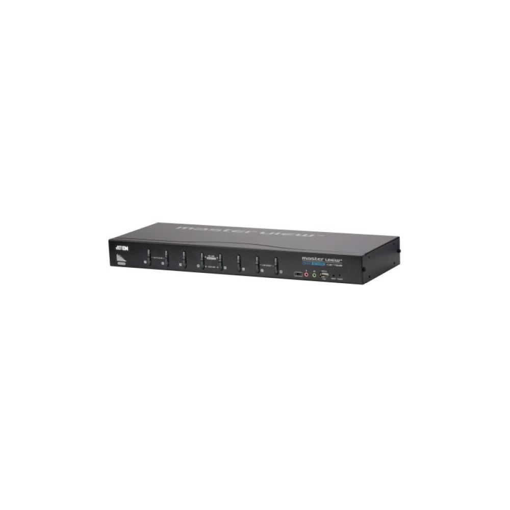 ATEN - ATEN SWITCH 8-PORT USB DVI KVM WITH USB PERIPHERAL SUPPORT, AUDIO AND BROADCAST MODE (CS1768-ATA-G)