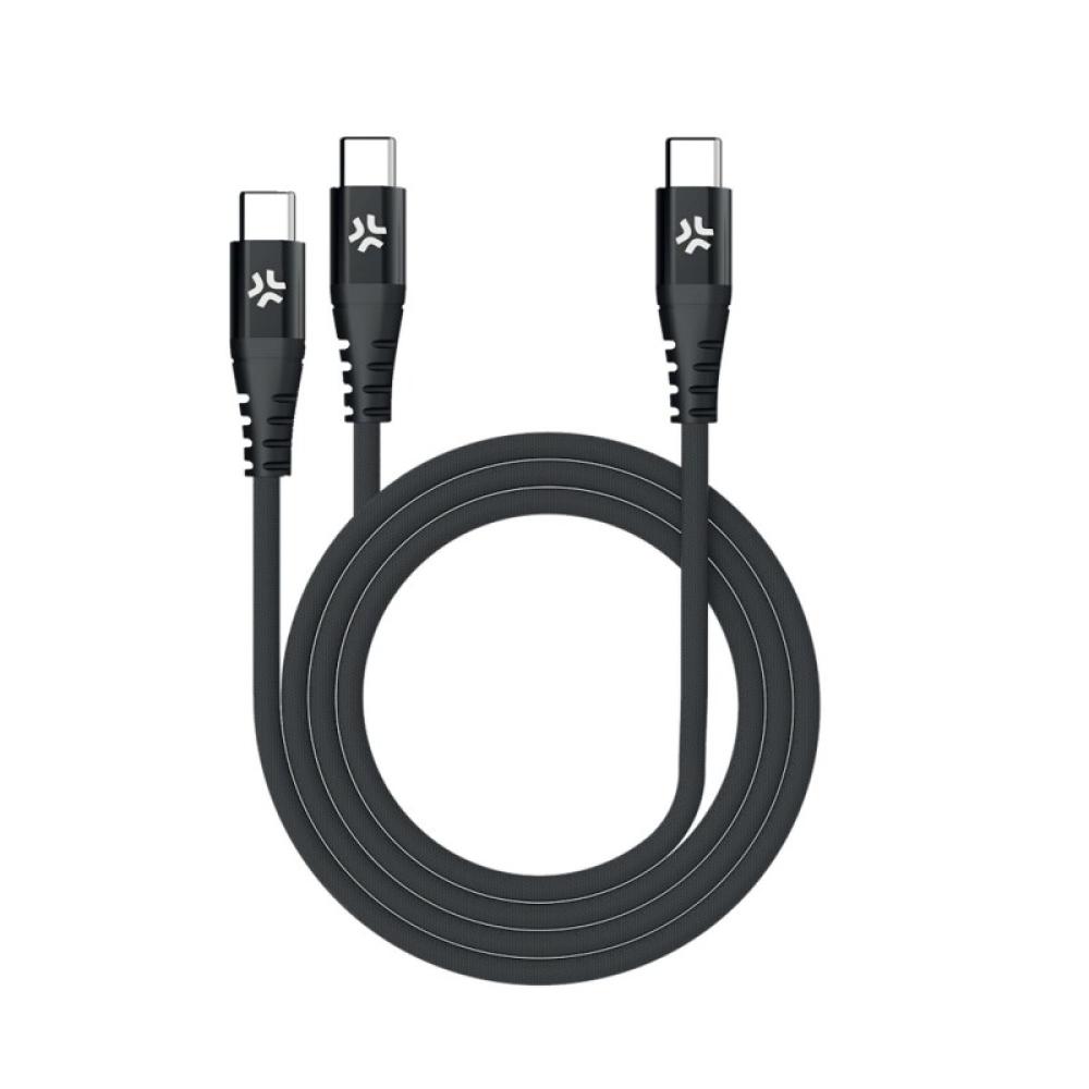 Celly - CABLE USBC A 2USBC BK