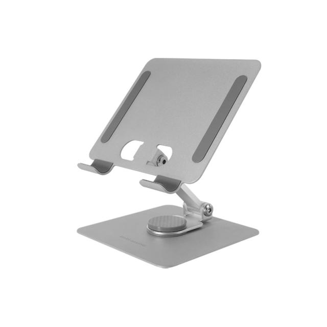 Mars Gaming - MA-RST, Soporte para Tablet y Convertibles 2en1 hasta 13", Giratorio 360º + Ajustable en Altura y Ángulo - MARSTW