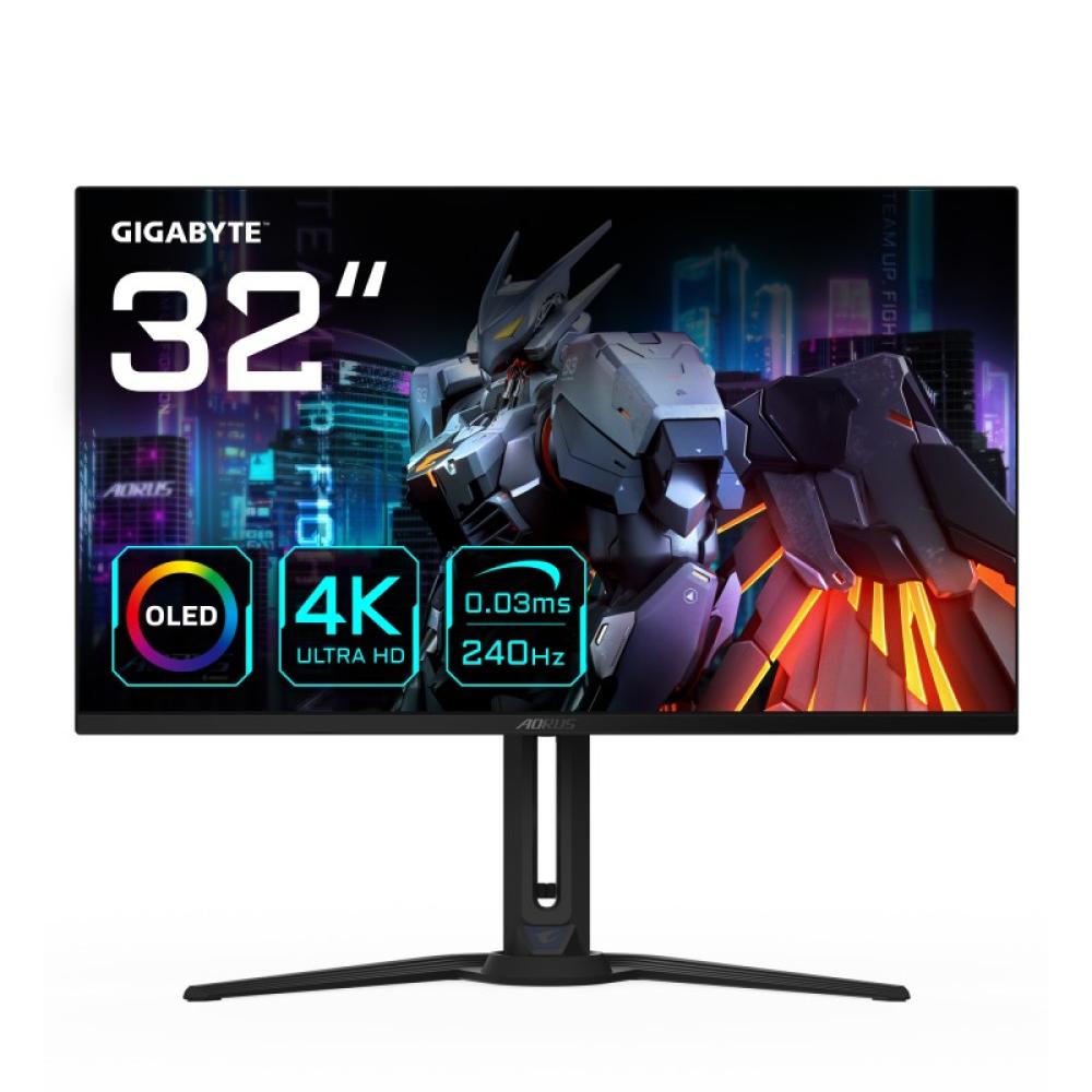 GIGABYTE - AORUS Monitor de juegos OLED FO32U2 de 32” - 3840 x 2160 (UHD), 240Hz, 0.03ms, KVM, 250 cd/m², FreeSync Premium Pro,