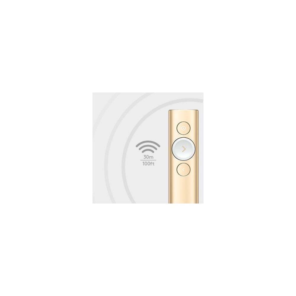 Logitech - 910-004862 apuntador inalámbricos Bluetooth/RF Oro