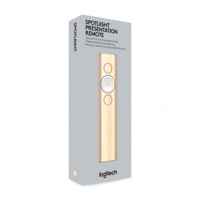 Logitech - 910-004862 apuntador inalámbricos Bluetooth/RF Oro