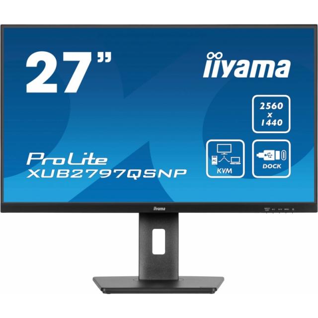 iiyama - ProLite XUB2797QSNP-B1 pantalla para PC 68,6 cm (27") 2560 x 1440 Pixeles Quad HD LED Negro