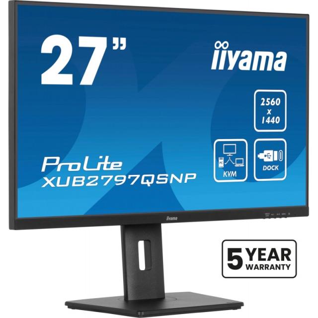iiyama - ProLite XUB2797QSNP-B1 pantalla para PC 68,6 cm (27") 2560 x 1440 Pixeles Quad HD LED Negro