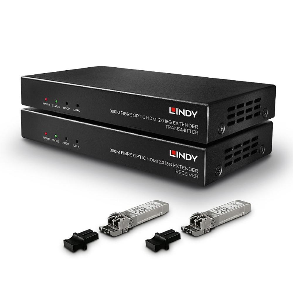 Lindy - 38174 extensor audio/video Transmisor y receptor de señales AV Negro