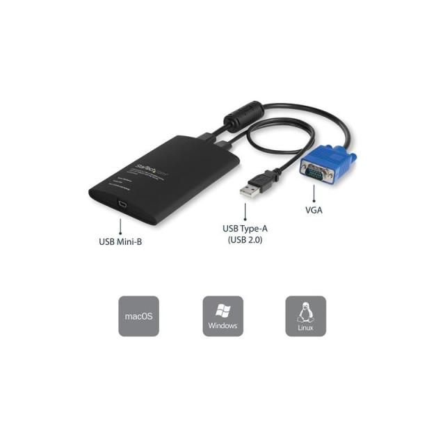 StarTech.com - Adaptador Crash Cart USB con Transferencia de Ficheros y Captura de Vídeo