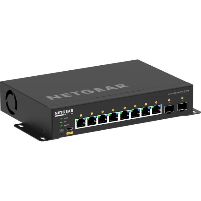 NETGEAR - GSM4210PX-100EUS switch Gestionado L2/L3 Gigabit Ethernet (10/100/1000) Energía sobre Ethernet (PoE) Negro