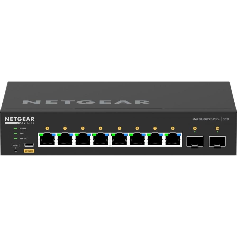 NETGEAR - GSM4210PX-100EUS switch Gestionado L2/L3 Gigabit Ethernet (10/100/1000) Energía sobre Ethernet (PoE) Negro