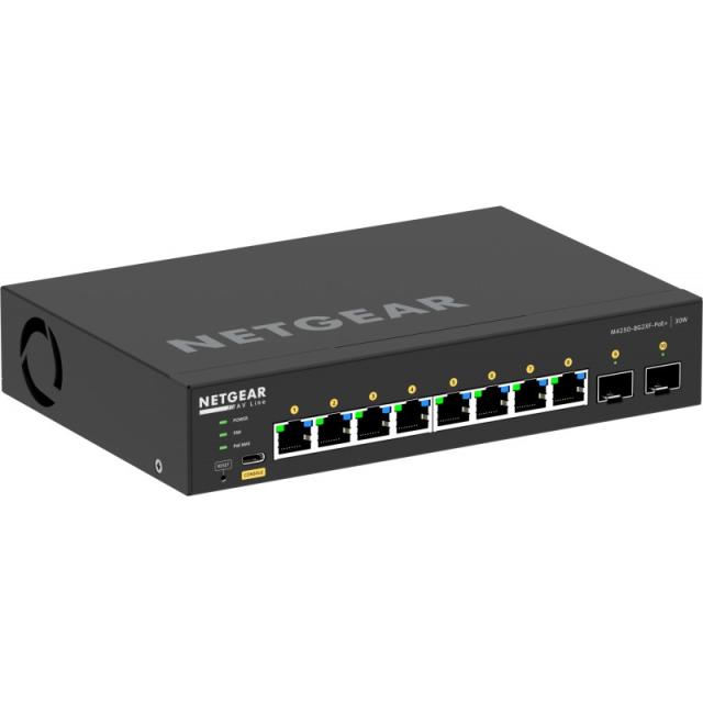 NETGEAR - GSM4210PX-100EUS switch Gestionado L2/L3 Gigabit Ethernet (10/100/1000) Energía sobre Ethernet (PoE) Negro