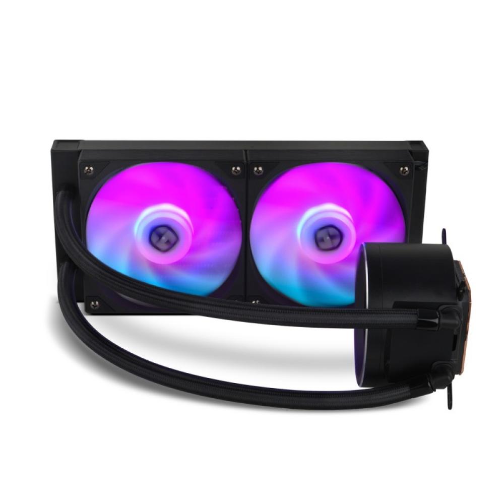 NOX - Hummer X-240 LCD Procesador Refrigerador de aire 12 cm Negro 1 pieza(s)