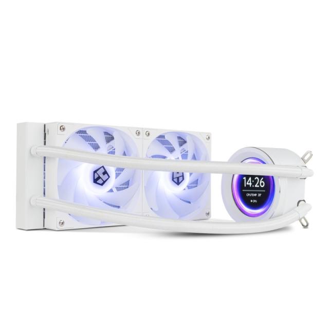 NOX - Hummer X-240 LCD Procesador Refrigerador de aire 12 cm Blanco 1 pieza(s)