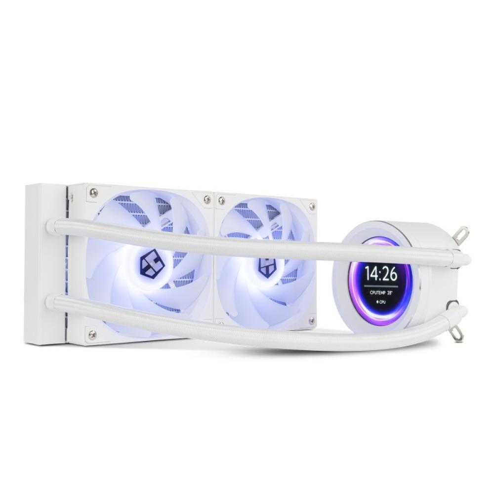NOX - Hummer X-240 LCD Procesador Refrigerador de aire 12 cm Blanco 1 pieza(s)