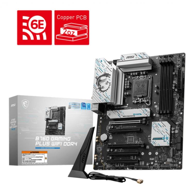 MSI - B760 GAMING PLUS WIFI DDR4 placa base Intel B760 LGA 1700 ATX