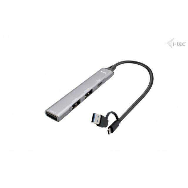 i-tec - USB-C/USB-A Metal HUB 1x USB 3.0 + 3x USB 2.0