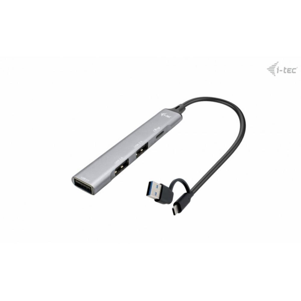 i-tec - USB-C/USB-A Metal HUB 1x USB 3.0 + 3x USB 2.0