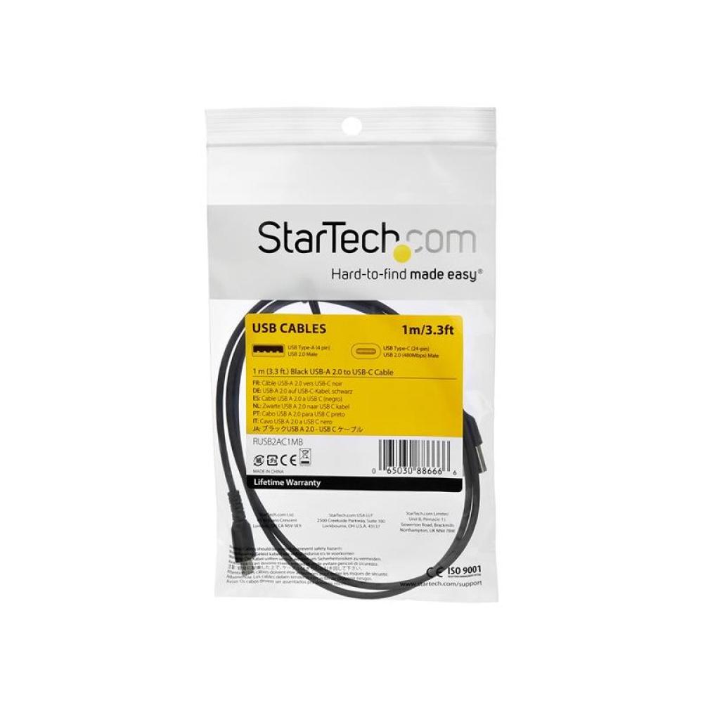 StarTech.com - Cable de 1m de Carga USB C - de Carga Rápida y Sincronización USB 2.0 Tipo C a USB C para Portátiles - RUSB2CC1MB