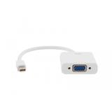 T''nB - MIDPVGA adaptador de cable de vídeo VGA (D-Sub) Mini DisplayPort Blanco