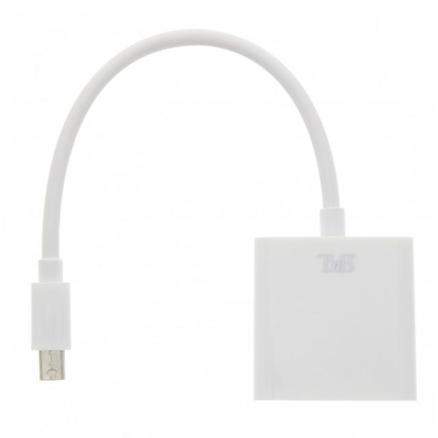 T''nB - MIDPVGA adaptador de cable de vídeo VGA (D-Sub) Mini DisplayPort Blanco