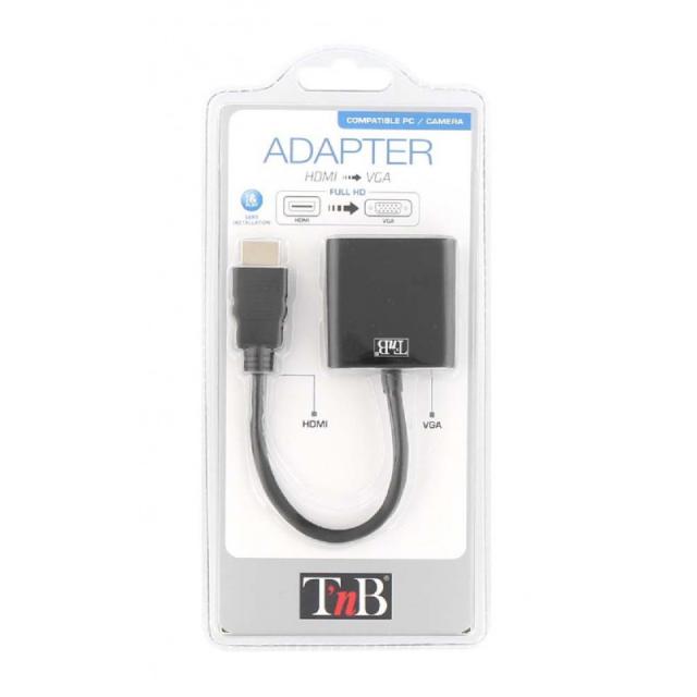 T''nB - HDMIVGA adaptador de cable de vídeo VGA (D-Sub) HDMI tipo A (Estándar) Negro