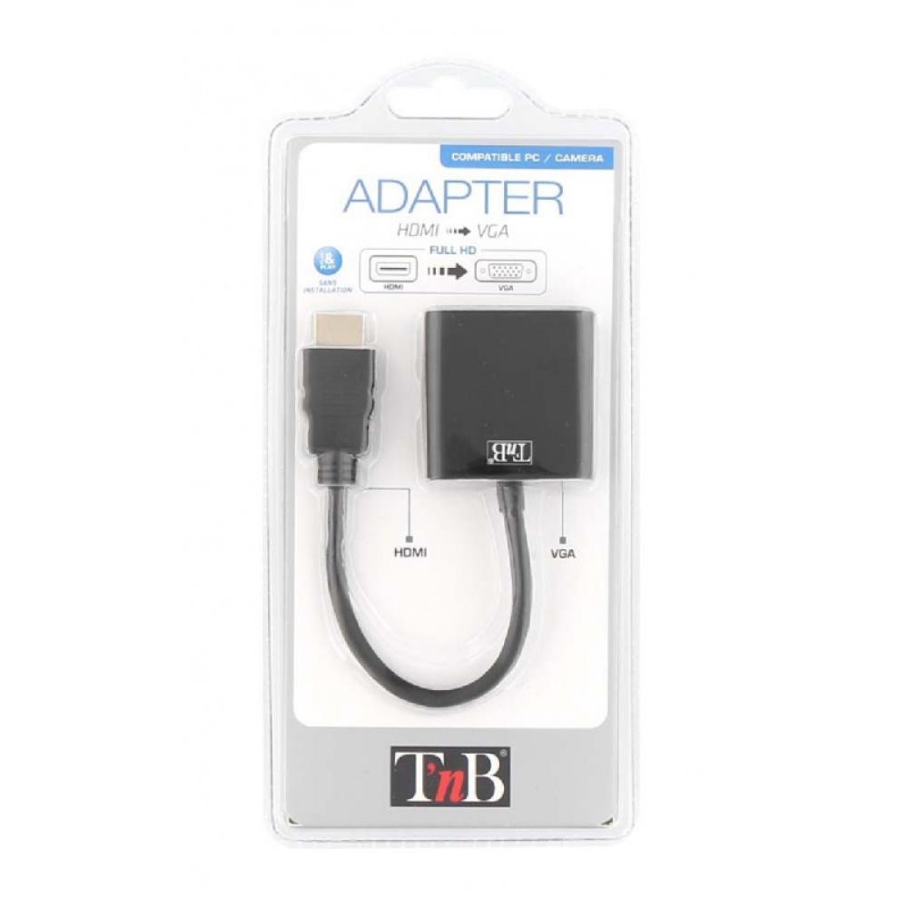 T''nB - HDMIVGA adaptador de cable de vídeo VGA (D-Sub) HDMI tipo A (Estándar) Negro