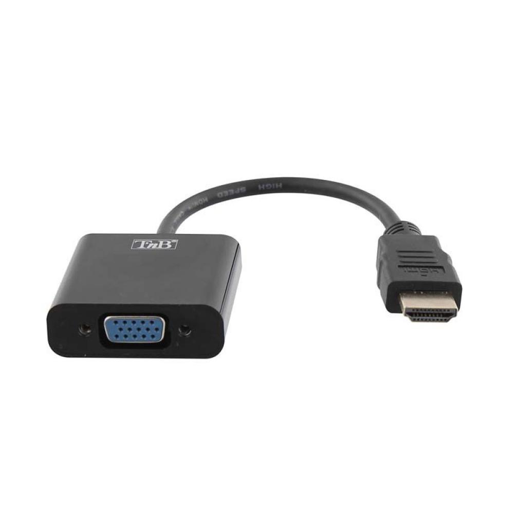 T''nB - HDMIVGA adaptador de cable de vídeo VGA (D-Sub) HDMI tipo A (Estándar) Negro