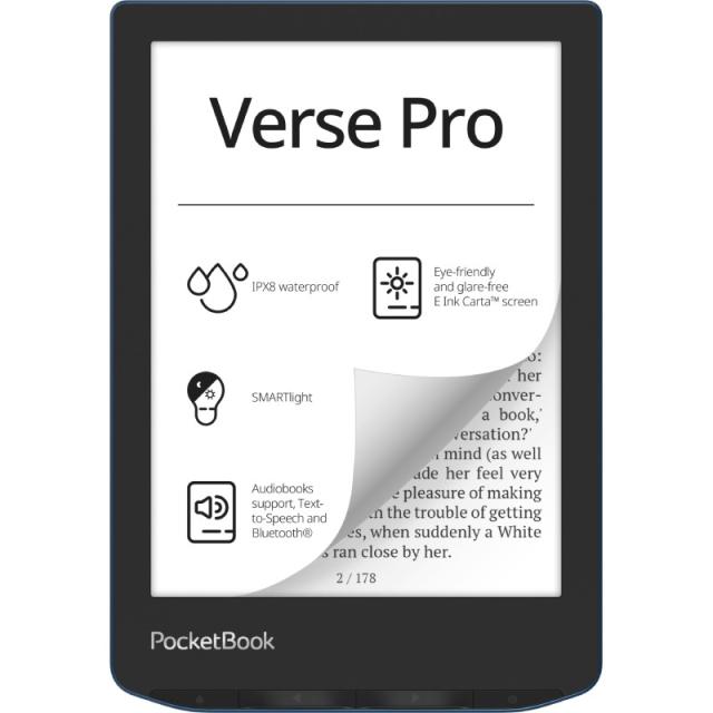 PocketBook - Verse Pro lectore de e-book Pantalla táctil 16 GB Wifi Negro, Azul