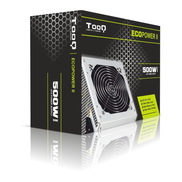 TooQ - TQEP-500SSE unidad de fuente de alimentación 500 W 24-pin ATX ATX Plata