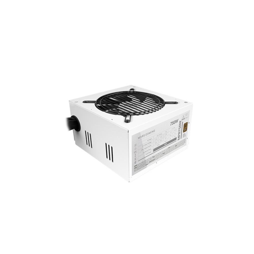 Mars Gaming - MPB750, Fuente Alimentación PC 750W ATX, 6 Años Garantía, 80Plus Bronze 230V EU, 90% Eficiencia, Ventilador FDB 12