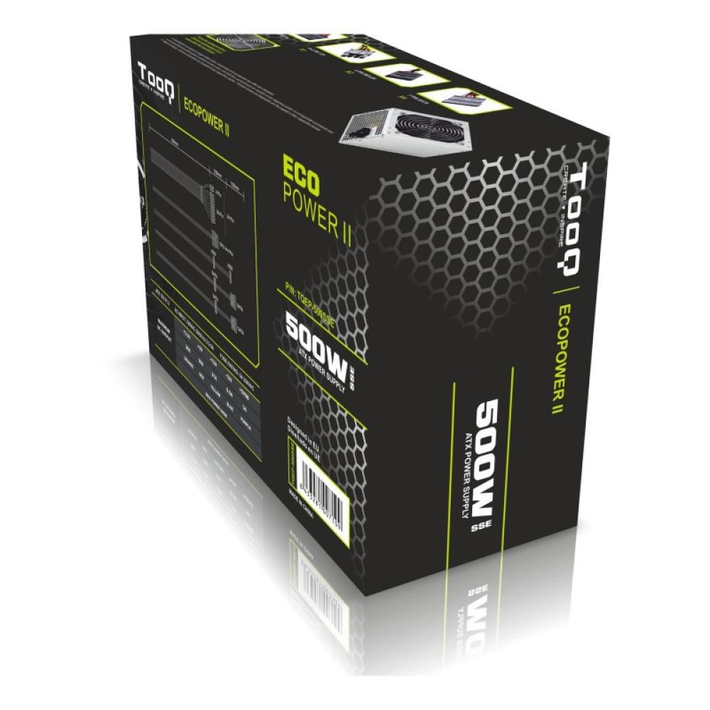 TooQ - TQEP-500SSE unidad de fuente de alimentación 500 W 24-pin ATX ATX Plata