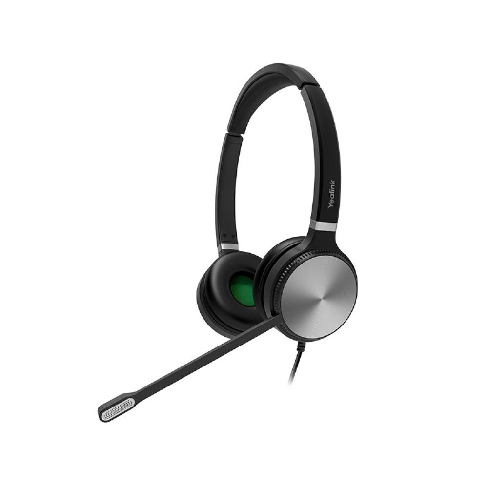 Yealink - YHS36 Auriculares Alámbrico Diadema Oficina/Centro de llamadas Negro, Plata - YHS36-DUAL