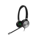 Yealink - YHS36 Auriculares Alámbrico Diadema Oficina/Centro de llamadas Negro, Plata - YHS36-DUAL