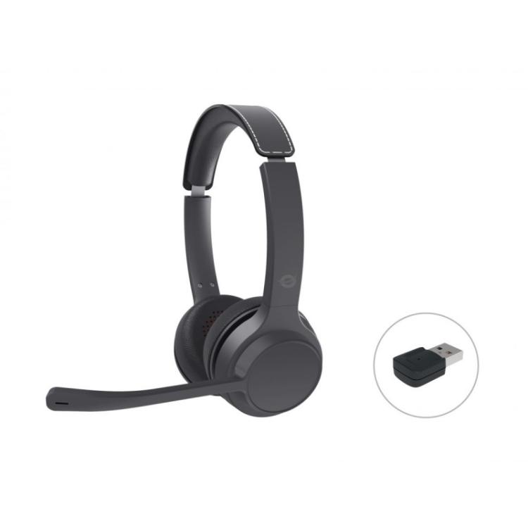 Conceptronic - POLONA04BA auricular y casco Auriculares Inalámbrico y alámbrico Diadema Llamadas/Música USB Tipo C Bluetooth Neg