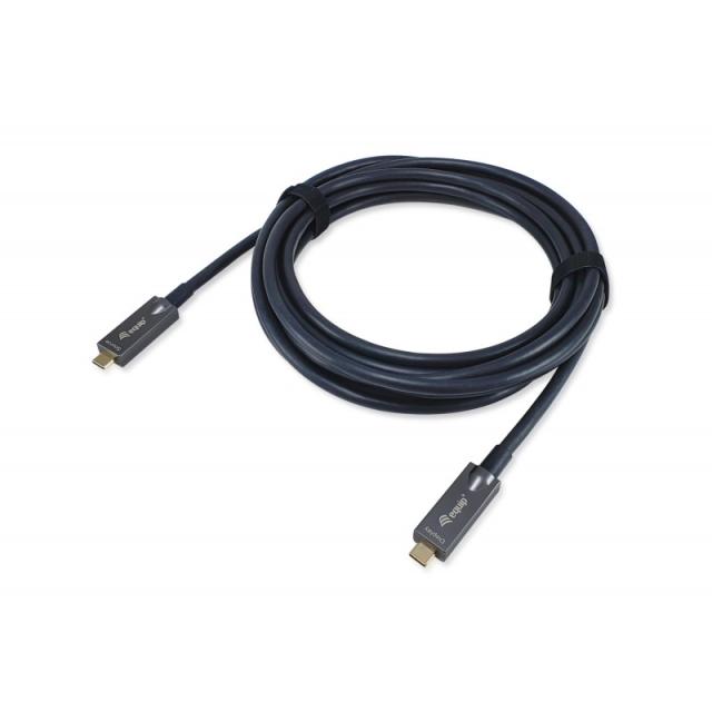 Equip - 119462 Cable óptico activo USB-C a C, M/M, 10m, PD 60W, 4K/60Hz, 10Gbps, Vídeo+Datos+PD