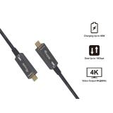 Equip - 119462 Cable óptico activo USB-C a C, M/M, 10m, PD 60W, 4K/60Hz, 10Gbps, Vídeo+Datos+PD