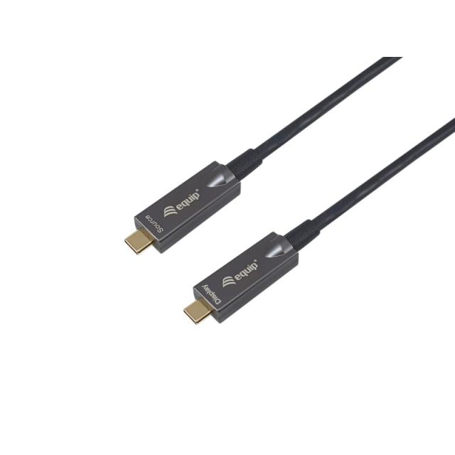 Equip - 119462 Cable óptico activo USB-C a C, M/M, 10m, PD 60W, 4K/60Hz, 10Gbps, Vídeo+Datos+PD