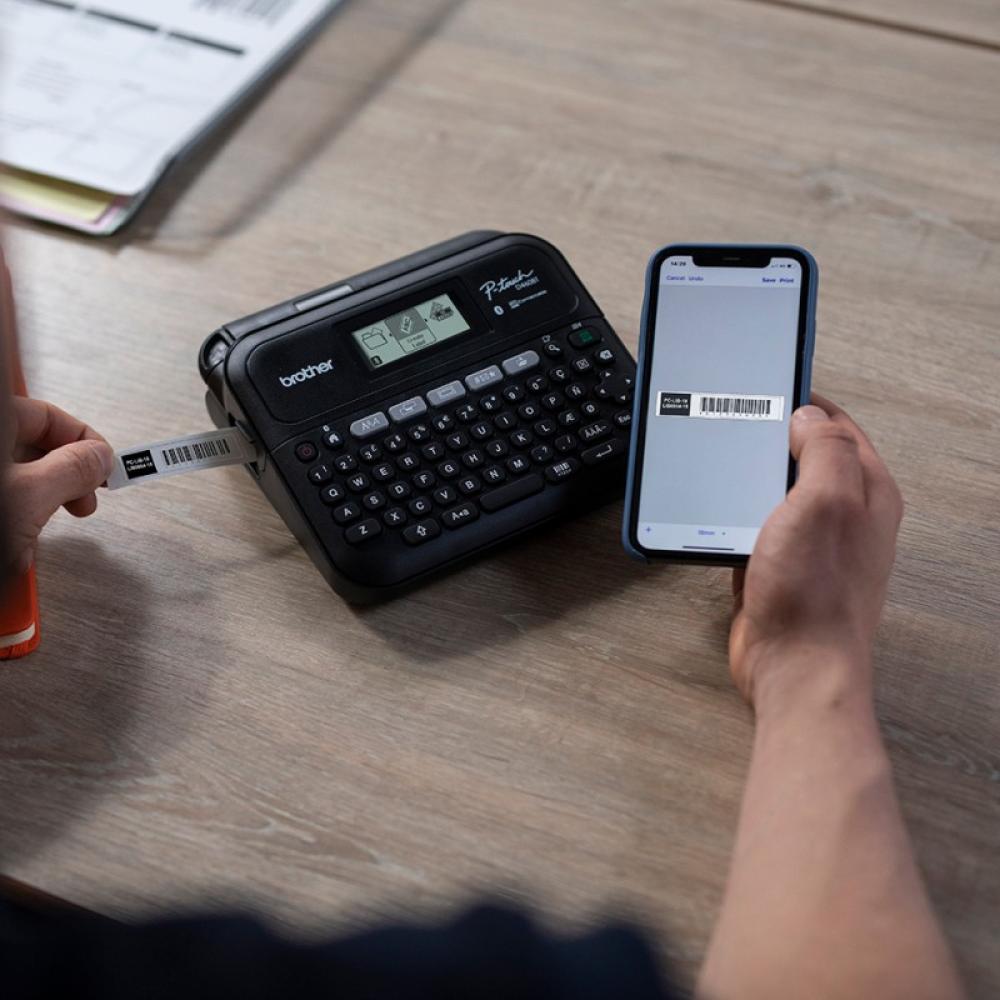 Brother - PT-D460BTVP impresora de etiquetas Transferencia térmica 180 x 180 DPI 30 mm/s Inalámbrico y alámbrico TZe Bluetooth Q