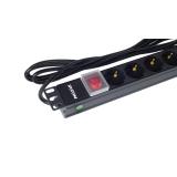 Phasak - Regleta 19" 8 tomas SFO C14 con interruptor 3 m - BNS 1520