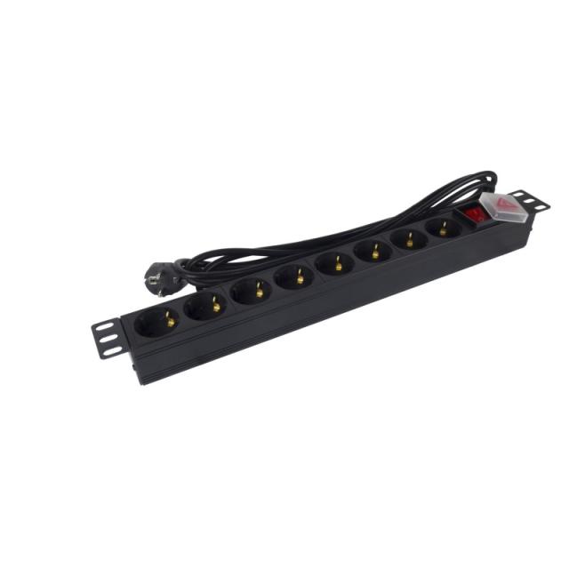 Phasak - Regleta 19" 8 tomas SFO C14 con interruptor 3 m - BNS 1520