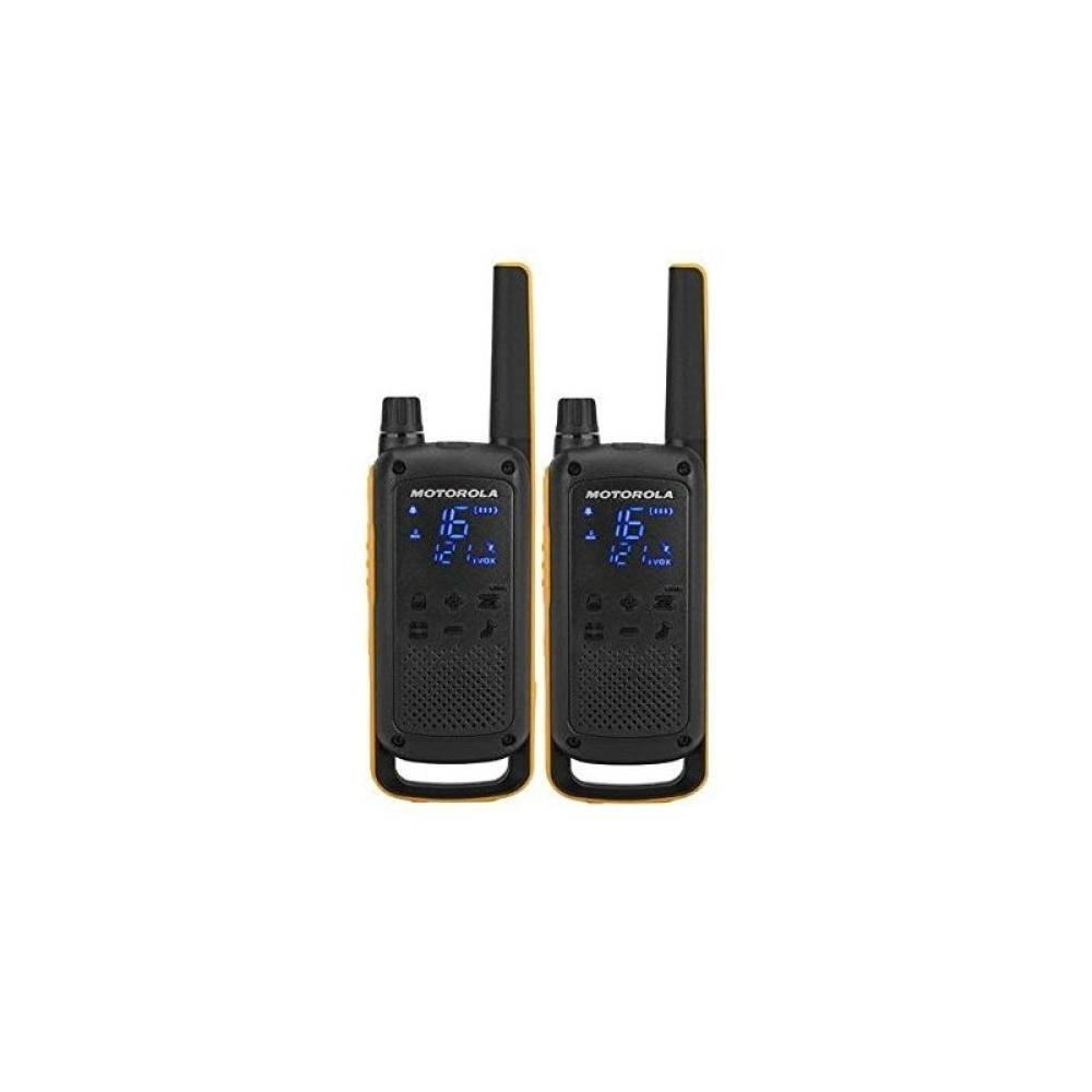 Motorola - T82 Extreme Twin Pack two-way radios 16 canales Negro, Naranja
